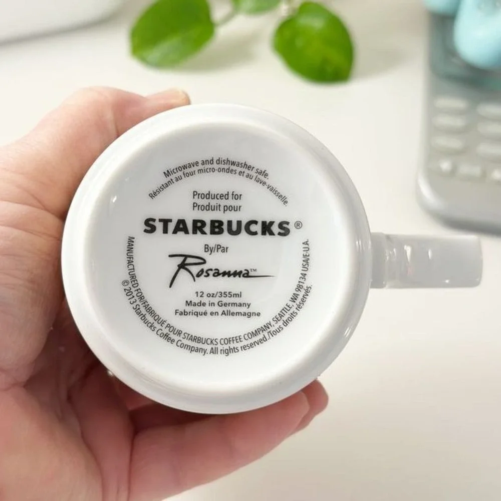Starbucks x Rosanna 2013 Germany Gold White Diamond Pattern 12‎ oz